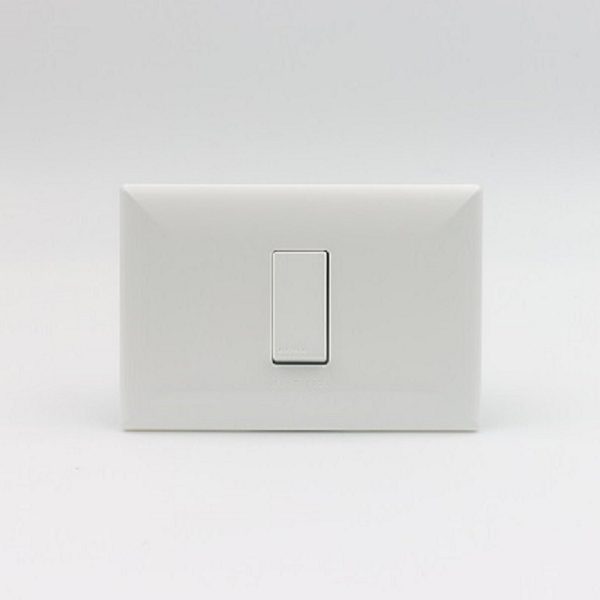 INTERRUPTOR SIMPLE S17 PLACA BLANCA Y DADO BLANCO SINTHESI