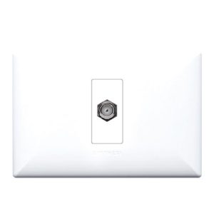 TOMA COAXIAL TV SAT S17 PLACA BLANCA Y DADO BLANCO SINTHESI