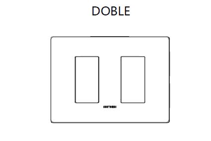 INTERRUPTOR DOBLE S33 PLACA PIEDRA Y DADOS S22 BLANCOS SINTHESI - Imagen 3