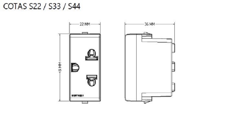 TOMACORRIENTE DOBLE (01 UNIVERSAL CON TIERRA + 01 CARGADOR USB TIPO A) S33 PLACA ARENA Y DADOS S22 BLANCOS SINTHESI - Imagen 4