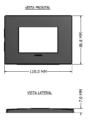 TOMACORRIENTE DOBLE ( 01 DE 3 EN LINEA + 01 AMERICANO) S33 PLACA PLATA Y DADOS S22 BLANCOS SINTHESI - Imagen 2