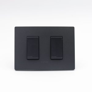 CONMUTADOR DE 3 VIAS DOBLE S33 PLACA CARBON Y DADOS S22 NOIR SINTHESI