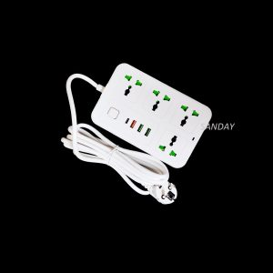 EXTENSION DE CORRIENTE PARA OFICINA / HOGAR / INTERIORES 4 MODULOS 4 USB 3 METROS BLANCO SANDAY